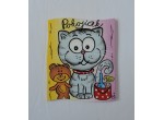 Cedulka na dveře-pokojíček kočka